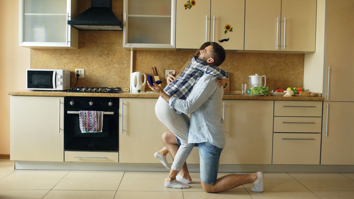 A couple together in a warm everyday moment