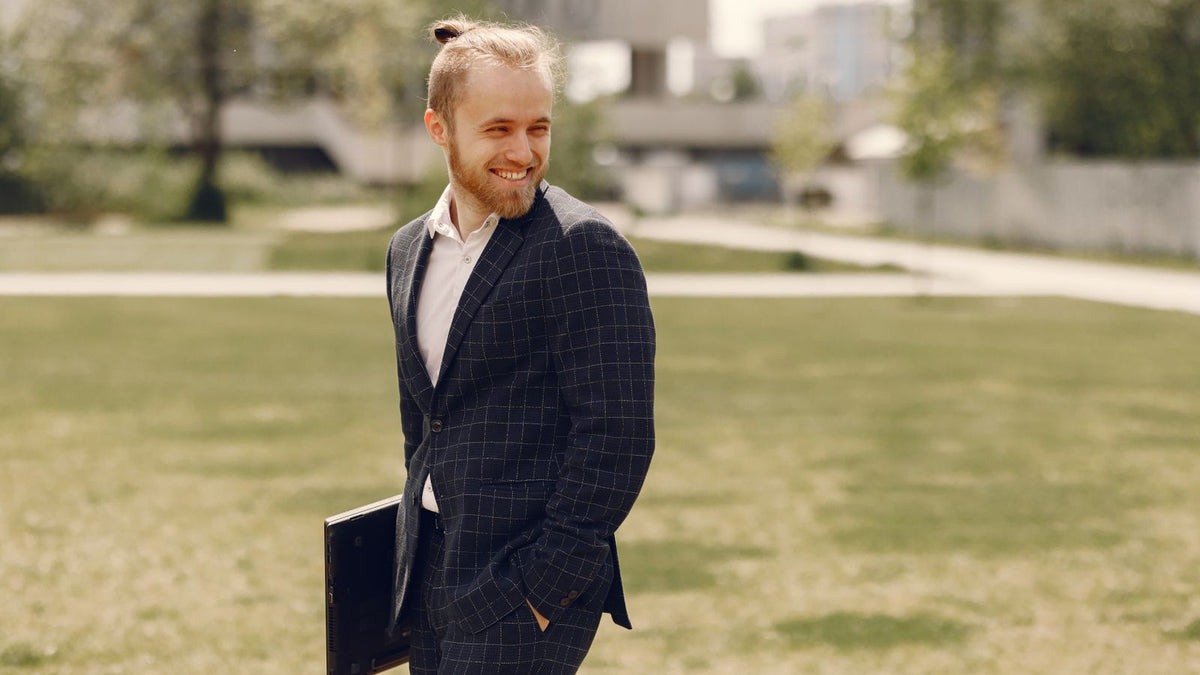Confident, calm man outdoors